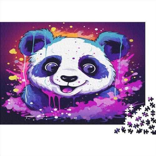 Graffiti Panda Puzzlespiel Mit Gehirntraining Für Erwachsene Und Jugendliche Gamer - Cartoon Animal Holzpuzzle Spielepuzzles 1000pcs (75x50cm)