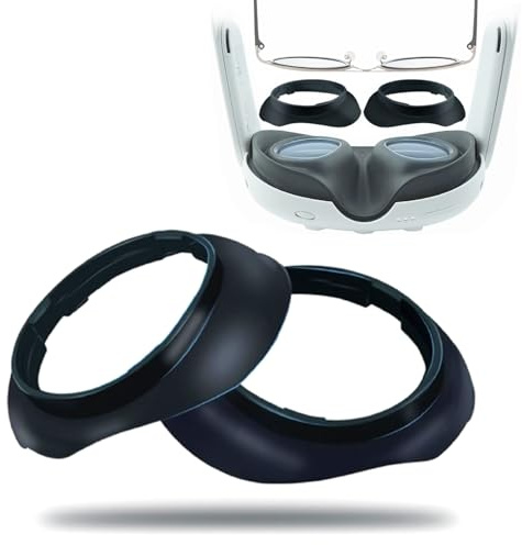 Lens Protector for Meta Quest 3 VR Headset, MODJUEGO Myopia Glasses Spacer Rings & Frame Kit - Anti-Scratch VR Accessories to Protect Glasses and VR Lenses