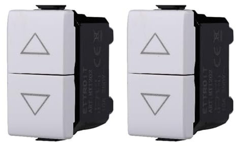 BRATEK 4 Interruttori saliscendi compatibili con Matix, Interruttore per tapparelle elettriche compatibile con frutti Matix