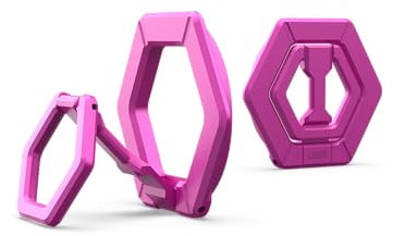 URBAN ARMOR GEAR Magnetring / Halterung / Ständer für magnetische Hüllen (360 Grad drehbar, Aufstellung im Hoch- und Querformat, Starke Magneten) Pink