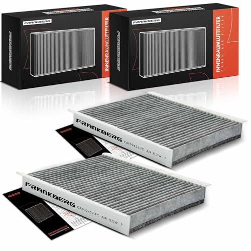 Frankberg 2x Innenraumfilter Pollenfilter mit Aktivkohle Kompatibel mit Civic VIII Hatchback FK FN 1.3L-2.2L Civic VIII Stufenheck FA FD 1.3L 2005-2012 Replace# CU2454