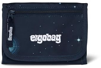 ergobag Brustbeutel Geldbeutel, Mini Portemonnaie mit Kleingeldfach, Sichtfenster für Mädchen und Jungen KoBärnikus - Dunkelblau