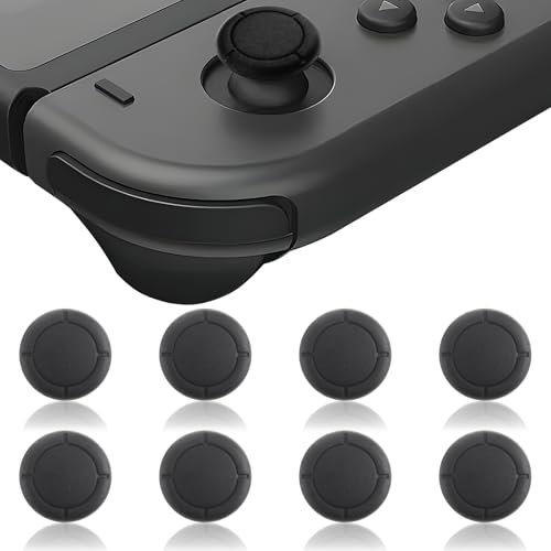 SMCEHEYA Lot de 8 capuchons de joystick de rechange en silicone pour manette Joy-Con, Switch Lite et Switch OLED (croix)