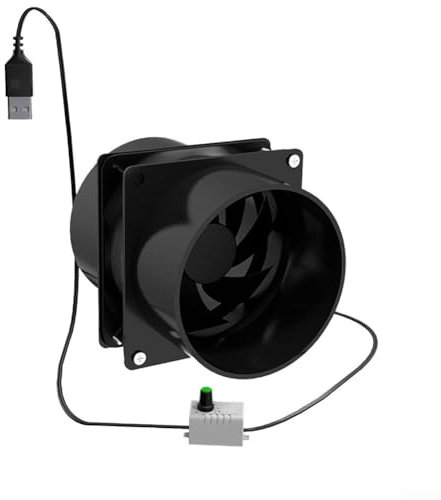Feegow Leiser Kanalventilator – Inline-Rohrventilator für Belüftung, verstellbare energiesparende Belüftung, Abluftventilator für Zuhause, Küche, Badezimmer (nur der Ventilator)