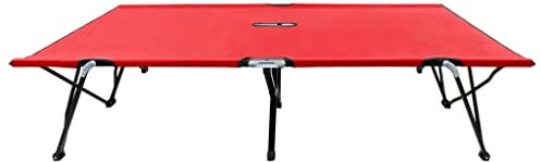 HETFTJN Relaxsessel Garten Garten Liegestuhl Balkonmöbel Saunaliege - Doppelliege Klappbar Rot Stahl für Garten Balkon Camping Outdoor