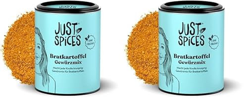 Just Spices Bratkartoffel Gewürzmix I Würze Bratkartoffeln und Wedges in Sekunden lecker I Gewürzdose, 72 g (Packung mit 2)