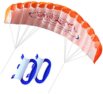 Qianly 1,4 Meter Lenkdrachen für Strandaktivitäten, Aufblasbarer Kite für Kinder Und Erwachsene, Orange