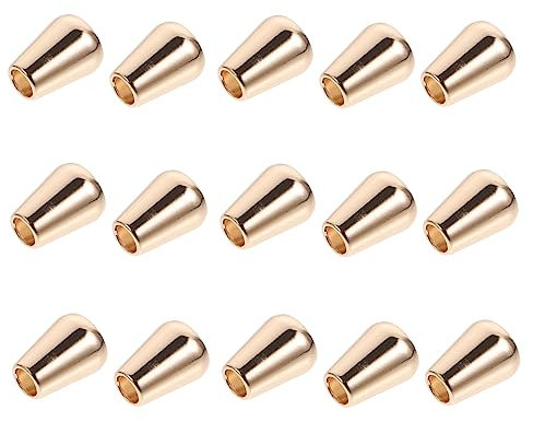 Lurrose 1 Satz elastische Kordelschnalle Umschalten Glocke Kabelmanagement Straffung Draht ersatzteile sparabos kündigen Metallverschlüsse Lanyard-Clip endet Stopper Zinklegierung Golden