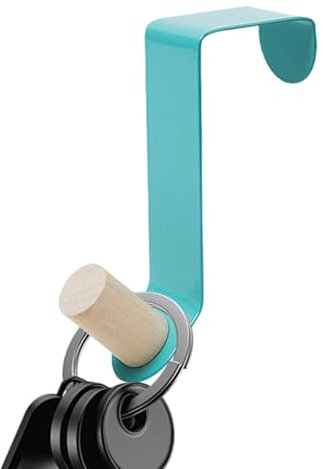 Colgador de puerta con corona, gancho para corona de puerta delantera,Gancho para corona, puerta delantera, gancho para colgar de metal - Gancho para puerta con bola, decoración navideña de Pascua par