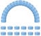 sourcing map 50pcs Plastic Bottle Caps, 30mm Bottle Screw Lid Top Water Bottles Top Cap for DIY Development Imagination Intelligence Craft Scrapbook Creative Gifts, Matt Blue
