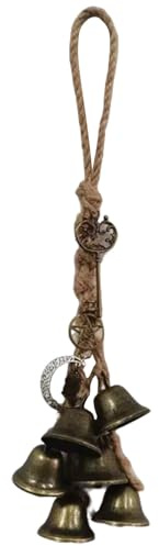 Campane da strega fatte a mano, da appendere, decorazione per streghe, campane a vento, per verande, giardini, finestre (6 campanelle)