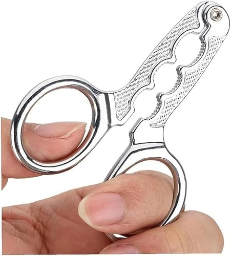 Stainless Steel Nutcracker, Multi-Function Kitchen Tool for Walnuts and Pistachios, 15 cm, Silver