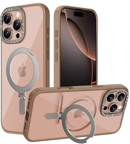 Miracase Hülle für iPhone 16 Pro Max 360° Ständer, Wüstensand Handyhülle | Keine Fingerabdrücke Handyhülle für MagSafe 16 Pro Max 6,9 Zoll Matt Stoßfest Schutzhülle