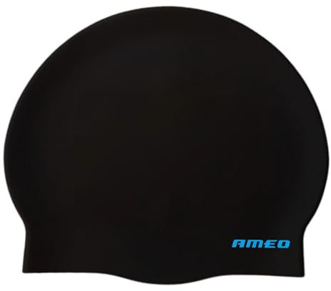 AMEO Premium Silikon Badekappe für Damen & Herren | Elastische Swim Cap Wasserdicht – Komfortable Schwimmhaube für Erwachsene & Jugendliche
