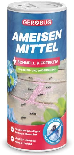 GEROBUG Ameisen Streumittel 500 g mit schnellem Anti Nest Effekt