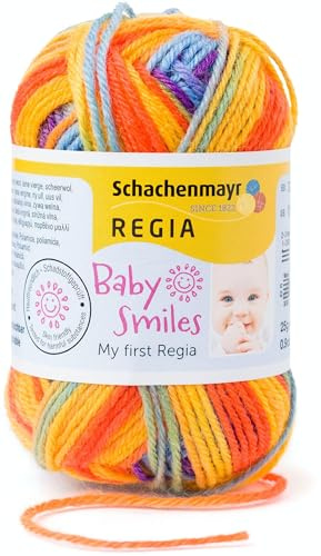 REGIA Baby Smiles My first REGIA 9801296-01889 sandra Handstrickgarn, Sockengarn, Babygarn, 25g Knäuel