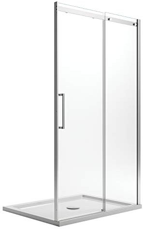 Idralite Porta Doccia 150CM H200 Vetro Trasparente 8mm Versione Destra con Easy-Clean MOD. Prime