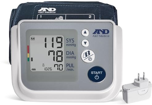 A&D Medical Premium Braccio Monitor di pressione sanguigna con una vasta gamma di polsino per più utenti (UA-767FAC)