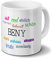 printplanet Tasse mit Namen Beny - Motiv Positive Eigenschaften - Namenstasse, Kaffeebecher, Mug, Becher, Kaffeetasse - Farbe Weiß