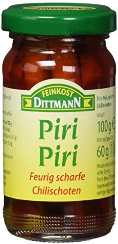 Feinkost Dittmann Piri-Piri, Feurig scharfe Chillischoten, 6er Pack (6 x 90 g)