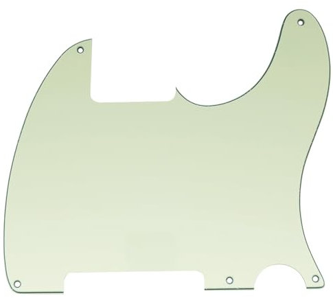 Musiclily 5 Löcher American Vintage Tele Pickguard T-Style Gitarren Schlagbrett für Fender USA/Mexican Telecaster Esquire E-Gitarre,3 lagig Mint Green