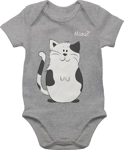 Shirtracer - Baby Body Kurzarm - Tiermotiv Animal Print - lustige Katze