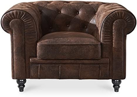 INTENSE DECO Fauteuil Chesterfield Vintage