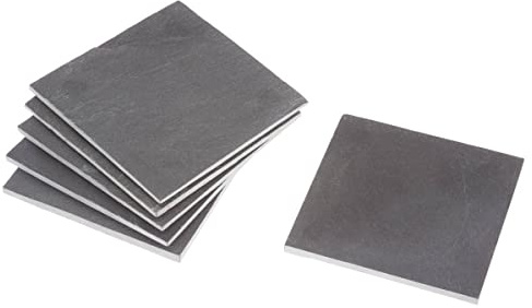 Secret de Gourmet - Untersetzer 10x10cm (6er-set) - Schieferquadrat, L.10 x B.10 cm