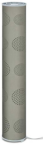Trango Design & Modern 1243-BB Stehleuchte I Stehlampe I Standleuchte I Deko-Stehlampe Barcelona mit einem braunen Stoffschirm mit Mond-Dekor ohne Leuchtmittel