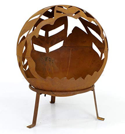 DARO DEKO Metall rost Feuerkugel 50cm x 63cm