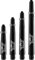 BULL´S Nylon Shaft Bedruckt mit Bulls Logo Dartschäfte mit Aluminium Ring (Schwarz, Intermediate - 39mm)