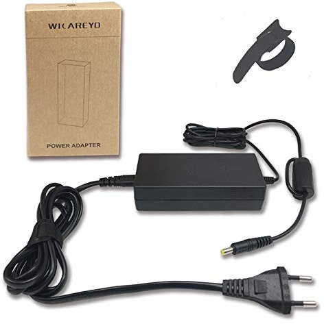 WICAREYO Adaptateur Secteur Chargeur pour PS2 Slim 70000, Alimentation Adaptateur Secteur avec Enrouleur de Câble et Câble d'alimentation EU de 2 m / 6,5 Pieds de Long pour Playstation 2 Slim 70000