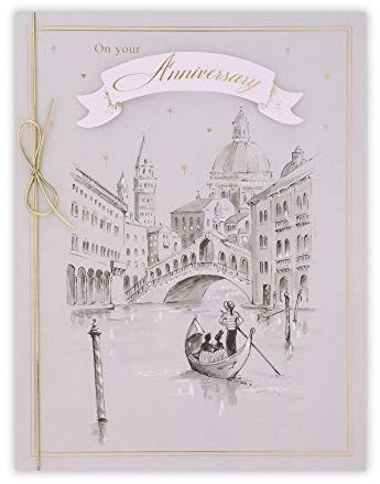 Clintons: Karte zum Hochzeitstag, Motiv Venedig, 11 x 15 cm