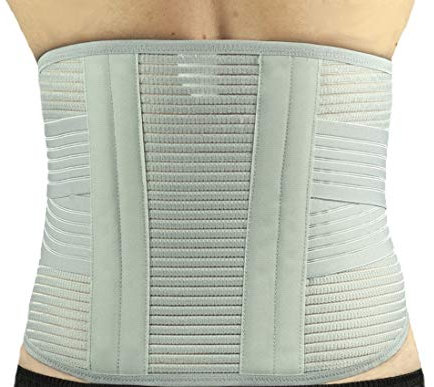MANIFATTURA BERNINA Sana 5176 (Größe XL) - Orthopädische verstellbar Rückenstützgürtel mit Stützstreben Rückenbandage orthopädisch atmungsaktiven