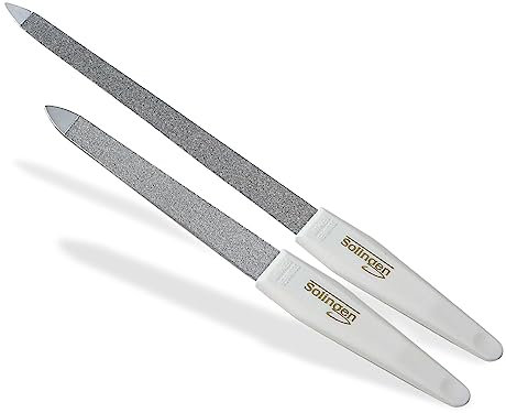 Profi Nagelfeilen Set aus Solingen Maniküre Feilen Made in Germany 2-Seitig Fein/Grob Pediküre Saphirnagelfeilen in verschiedenen Größen zur optimalen Nagelpflege für Hände und Füße (2er Set)