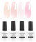 Vnicesli UV Nagellack Milchig Rosa Nude Set, 4 Farben Gel Nagellack French Soak-Off UV/LED Gel Nail Polish Transparent Natur Shellac UV Lacke Für Nägelstudio DIY Home 10ml