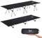 TOMOUNT Lit de camp léger en alliage d'aluminium compact pour balcon, jardin, tente, randonnée en plein air, noir