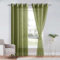 DWCN Tende per Interni in Voile con Fermatenda Tende Soggiorno per Finestre con Occhielli Morbidi Finestre 2 Pannelli, 140x260 CM, Verde Oliva