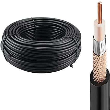 urcianow RG58 Coaxial Cable 50M Low Loss 50Ohms RF Coax Cable, Antenna Extension for SMA/BNC/TNC Connectors, WiFi Router Signal Booster Amplifier