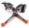ESPEEDMTC Per KTM Duke 125 200 250 390 Duke RC125 RC200 RC390 2013-2023 Modified CNC aluminum Alloy Length Adjustable Foldable Brake Clutch Lever Accessories (Arancione)