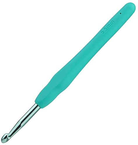Benlay 5.5 mm Häkelnadeln Zum Häkeln Und Stricken, Ergonomische Häkelnadeln Mit Weichen Griffen Für Arthritische Hände, Leichtes Und Bequemes Häkelwerkzeug, Häkelwerkzeug Für Strickanfänger