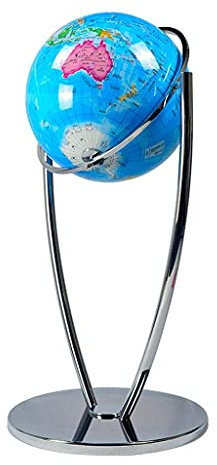 Geographischer Globus 19,6 Zoll Bodenstehender Weltglobus Antike Geographische Globen mit silbernem Ständer 720° drehbarer großer Erdglobus Kompatibel mit Home 44 x25.5? Weltkugel-Geschenk (Color :