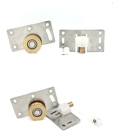 Edelstahl sliding door fittings Set of 2 sliding door castors for wardrobe, cabinet, window, sliding doors