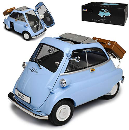 B*M*W Isetta 250 Blau 1955-1962 08520 limitiert 500 Stück 1/18 Revell Modell Auto mit individiuellem Wunschkennzeichen