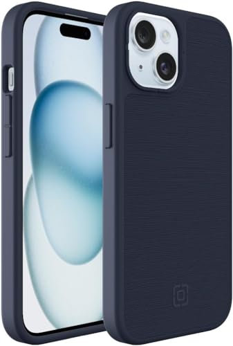 Incipio Cru. Protective Phone Case for iPhone 15, iPhone 14 & iPhone 13 - Drop Protection, Wireless & 5G Compatible, Plastic-Free Recycled Packaging & MagSafe Compatible (Navy Canvas)