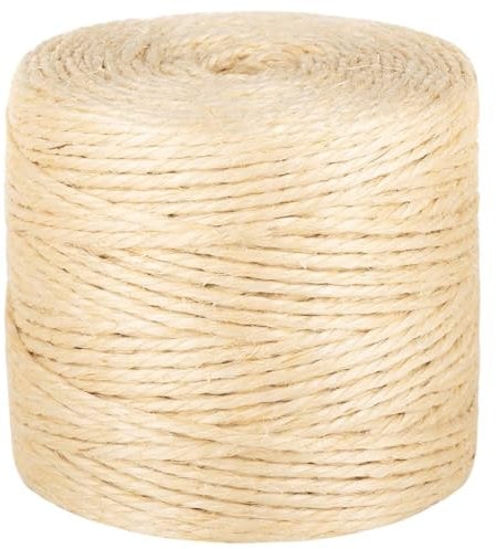 'vidaXL 100% Natural Sisal Rope with 4mm Diameter and 250m Length - Ideal for DIY Crafts, Gardening, Home Decor & Cat Scratching Posts