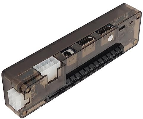 Gavigain 6-Pin External Discrete Graphics Card Dock 8-Interface Output PCI E3.0 Laptop External Graphics Card Dock Transparent Graphics Card Dock Box with Dual TD Compatible Switches