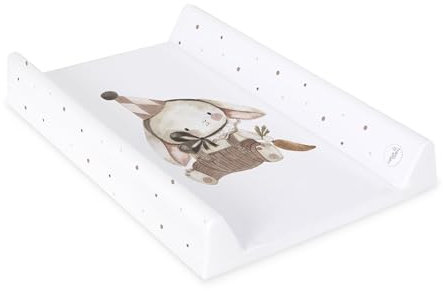 Ceba Baby® Wickelauflage Wickelunterlage - 2 Keil Wickelmulde fürs Babybett 70x50 cm - Wickeltischauflage mit OEKO-TEX® Standard 100 - Made in EU - Wasserdicht und Abwaschbar - Clown-Häschen