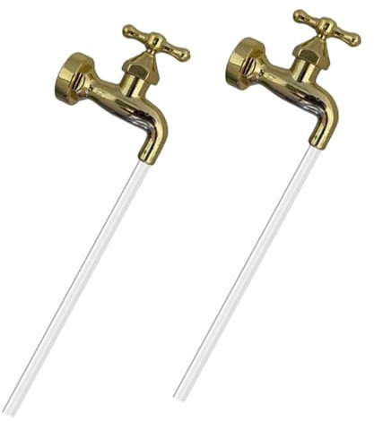 CAXUSD Schwimmender Wasserhahnbrunnen Kunststoff Wetterfest Unsichtbarer Ausguss Gartendekor Terrasse Hof