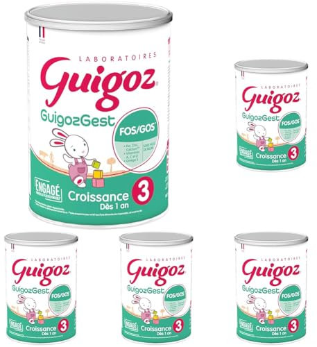 GUIGOZ GUIGOZGest 3 Lait de croissance en poudre de 1 à 3 ans - Boîte de 800g (Lot de 5)